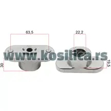 Nosač noža kosilice MTD 51 - 22,2x*x19,5x30x63,5 mm - 990
