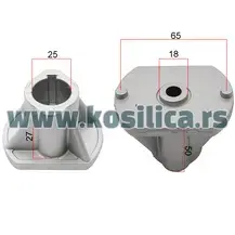 Nosač noža kosilice Castelgarden - 25x18x27x50x65 mm - 680