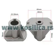 Nosač noža kosilice Castelgarden - 22,2x18x27x50x65 mm - 620