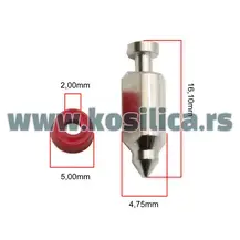 Igla plovka Briggs & Stratton 5,3x15,8 mm sa gumicom 398188 - 260