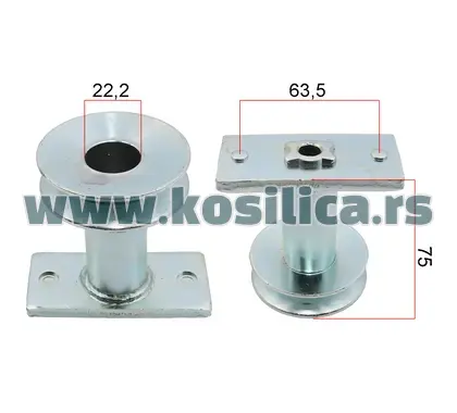 Nosač noža kosilice MTD sa remenicom - 22,2x*x62x75x63,5 mm - 2190