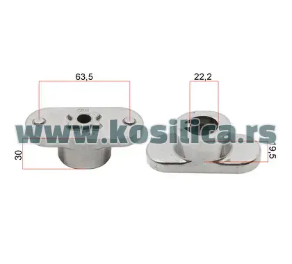 Nosač noža kosilice MTD 51 - 22,2x*x19,5x30x63,5 mm - 990