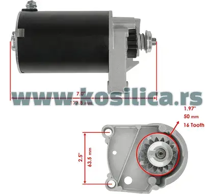 Anlaser Briggs & Stratton 16 zuba 108 mm 498148 495100 - 10290