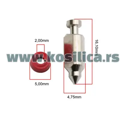 Igla plovka Briggs & Stratton 5,3x15,8 mm sa gumicom 398188 - 260