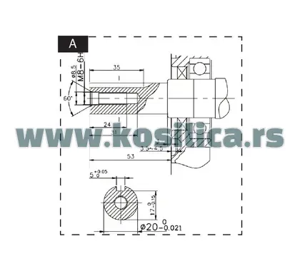 Motor ugradni Sword 212cm³ 7,5 KS fi 20x53mm - 11300